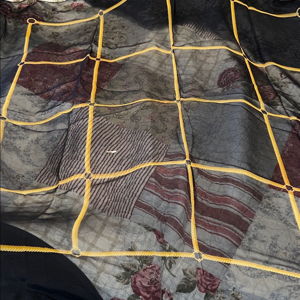 Vintage Echo made in Japan Large Silk sheer scarf 32”